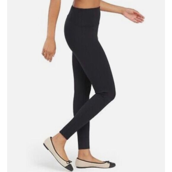 SPANX Ponte Ankle Leggings Form Cropped Fitting Tights Black Size medium - Picture 3 of 10